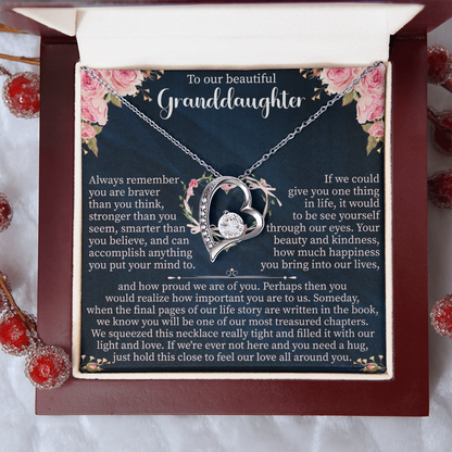 To My Beautiful Daughter Forever Love Necklace, Soul Daughter Gift, Bonus Daughter Jewelry, Stepdaughter Gift from Stepmom, Unconditional Love Gift