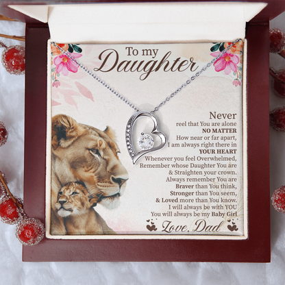 To My Daughter Graduation Gift, Forever Love Necklace for Daughter, Wedding Gift from Parents, Daughter Birthday Present, Soul Daughter Jewelry