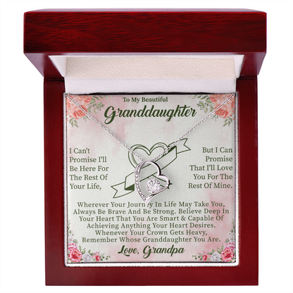 To My Beautiful Granddaughter Forever Love Necklace – Meaningful Gift from Grandparents – Birthday or Graduation Jewelry