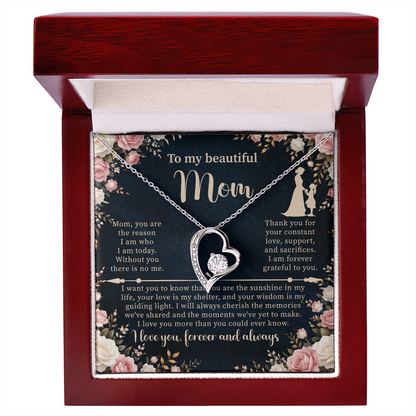 Forever Love Necklace for Mom – Sentimental Mother Gift – Elegant Jewelry with Message Card