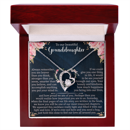 To My Beautiful Daughter Forever Love Necklace, Soul Daughter Gift, Bonus Daughter Jewelry, Stepdaughter Gift from Stepmom, Unconditional Love Gift