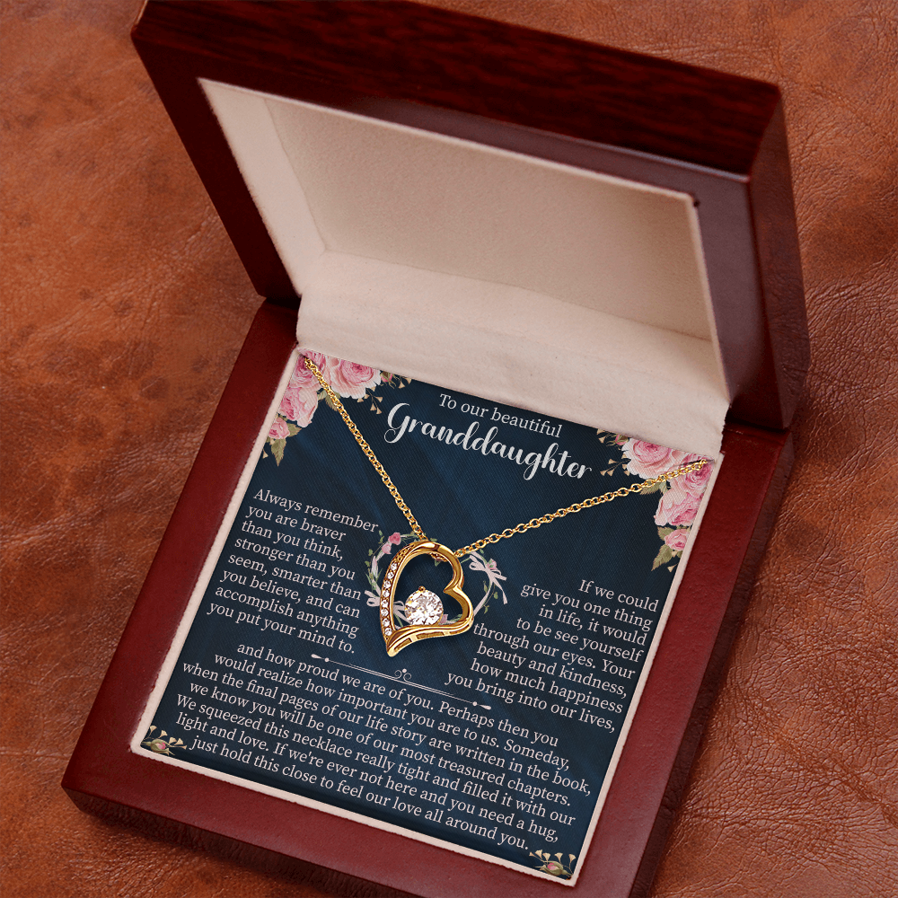 To My Beautiful Daughter Forever Love Necklace, Soul Daughter Gift, Bonus Daughter Jewelry, Stepdaughter Gift from Stepmom, Unconditional Love Gift