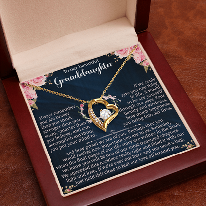 To My Beautiful Daughter Forever Love Necklace, Soul Daughter Gift, Bonus Daughter Jewelry, Stepdaughter Gift from Stepmom, Unconditional Love Gift