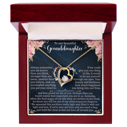 To My Beautiful Daughter Forever Love Necklace, Soul Daughter Gift, Bonus Daughter Jewelry, Stepdaughter Gift from Stepmom, Unconditional Love Gift