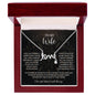 To My Wife Scripted Love Necklace – Romantic Gift for Wife – Anniversary, Birthday & Valentine's Day Jewelry