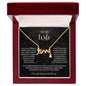 To My Wife Scripted Love Necklace – Romantic Gift for Wife – Anniversary, Birthday & Valentine's Day Jewelry