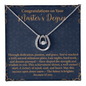 Congratulations on Your Master's Degree Lucky In Love Necklace – Graduation Gift for Her – Meaningful Jewelry with Message Card