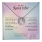 To My Chosen Sister Lucky In Love Necklace – Soul Sister Gift – Meaningful Friendship Jewelry with Message Card
