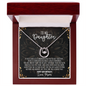 To My Daughter Lucky In Love Necklace – Meaningful Gift from Mom or Dad – Birthday, Graduation & Christmas Jewelry