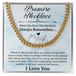 Cuban Link Chain Promise Necklace – Sentimental Promise Jewelry – Anniversary or Commitment Gift