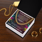 To My Grandson Cuban Link Chain – Meaningful Gift for Grandson – Stainless Steel Chain with Message Card