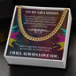 To My Grandson Cuban Link Chain – Meaningful Gift for Grandson – Stainless Steel Chain with Message Card