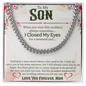 To My Son Cuban Link Chain, Son Gift from Mom Dad, Mens Silver Chain Necklace, Son Birthday Gift, Graduation Gift for Him, Bold Jewelry with Card