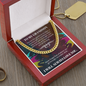 To My Grandson Cuban Link Chain – Meaningful Gift for Grandson – Stainless Steel Chain with Message Card