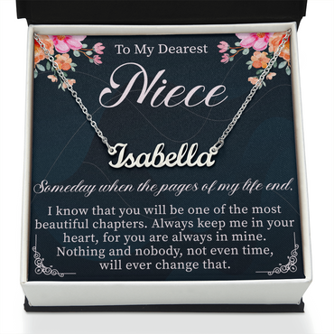 To My Niece Custom Name Necklace – Personalized Gift for Niece – Meaningful Jewelry with Message Card
