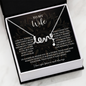 To My Wife Scripted Love Necklace – Romantic Gift for Wife – Anniversary, Birthday & Valentine's Day Jewelry