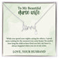 Nurse Wife Scripted Love Necklace – Romantic Gift for Wife – Nurse Appreciation Gift – Anniversary or Valentine's Day Jewelry