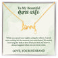 Nurse Wife Scripted Love Necklace – Romantic Gift for Wife – Nurse Appreciation Gift – Anniversary or Valentine's Day Jewelry