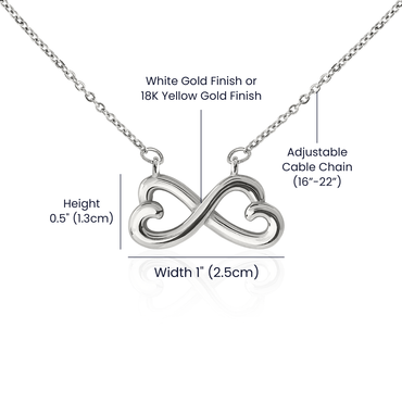 Happy Anniversary Endless Love Necklace – Romantic Anniversary Gift for Her – Meaningful Jewelry with Message Card
