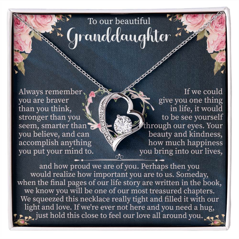 To My Beautiful Daughter Forever Love Necklace, Soul Daughter Gift, Bonus Daughter Jewelry, Stepdaughter Gift from Stepmom, Unconditional Love Gift