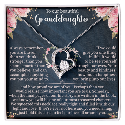 To My Beautiful Daughter Forever Love Necklace, Soul Daughter Gift, Bonus Daughter Jewelry, Stepdaughter Gift from Stepmom, Unconditional Love Gift