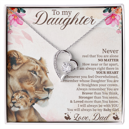 To My Daughter Graduation Gift, Forever Love Necklace for Daughter, Wedding Gift from Parents, Daughter Birthday Present, Soul Daughter Jewelry