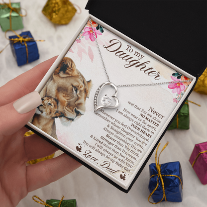 To My Daughter Graduation Gift, Forever Love Necklace for Daughter, Wedding Gift from Parents, Daughter Birthday Present, Soul Daughter Jewelry