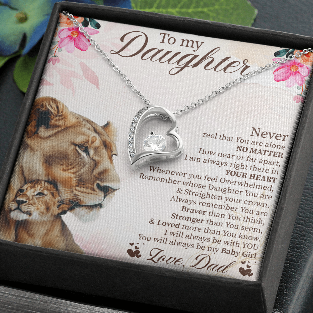 To My Daughter Graduation Gift, Forever Love Necklace for Daughter, Wedding Gift from Parents, Daughter Birthday Present, Soul Daughter Jewelry