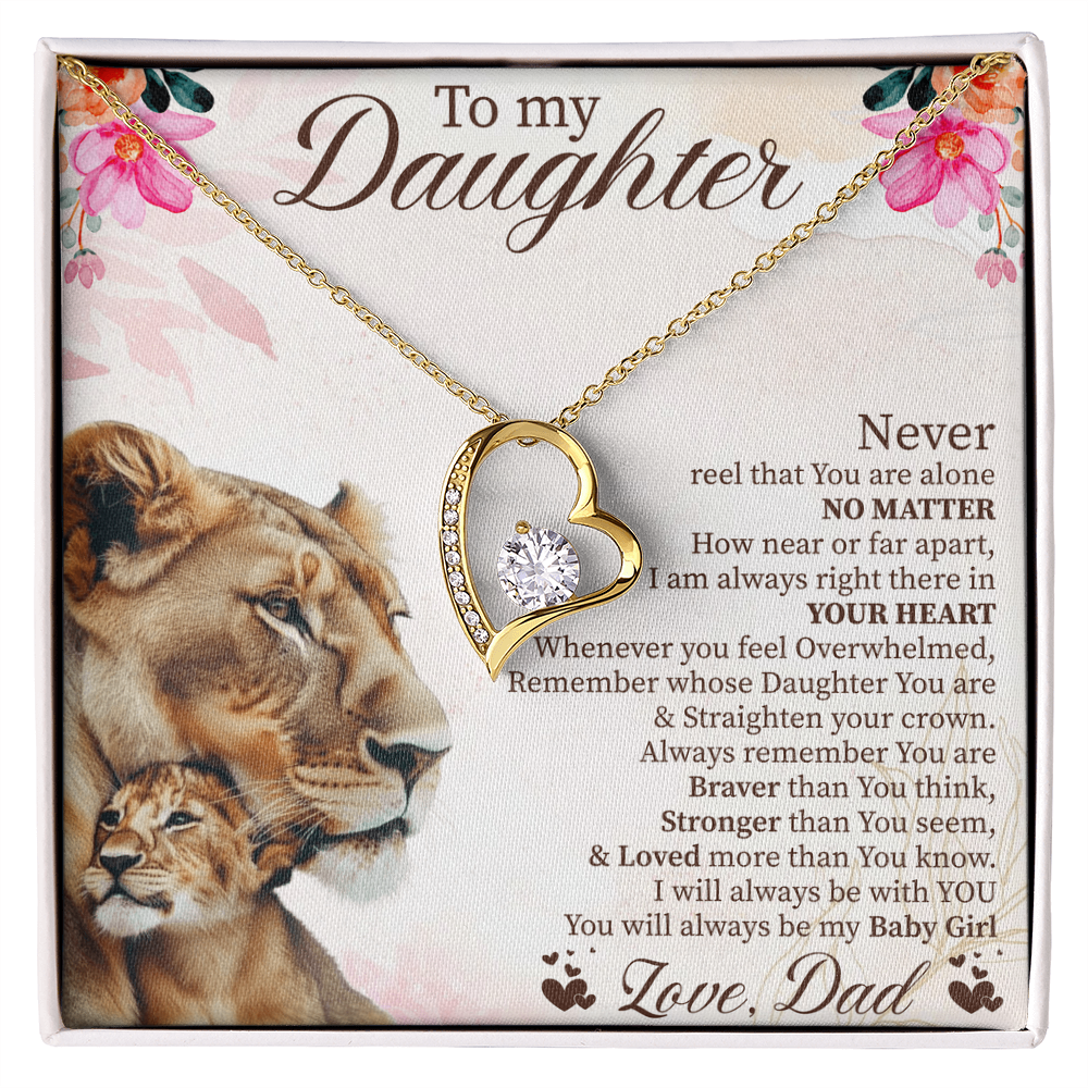 To My Daughter Graduation Gift, Forever Love Necklace for Daughter, Wedding Gift from Parents, Daughter Birthday Present, Soul Daughter Jewelry