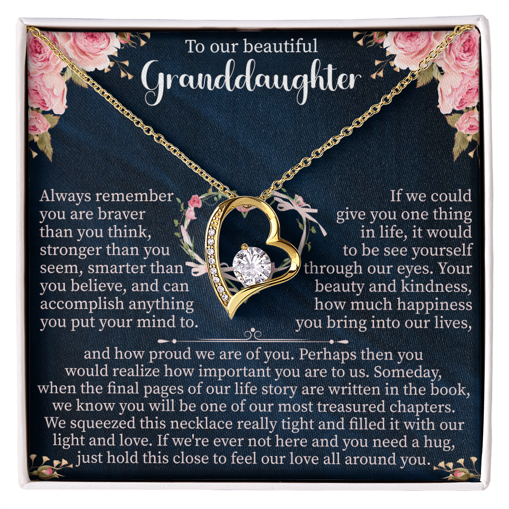 To My Beautiful Daughter Forever Love Necklace, Soul Daughter Gift, Bonus Daughter Jewelry, Stepdaughter Gift from Stepmom, Unconditional Love Gift