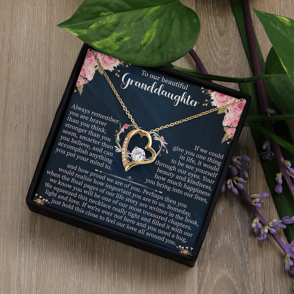 To My Beautiful Daughter Forever Love Necklace, Soul Daughter Gift, Bonus Daughter Jewelry, Stepdaughter Gift from Stepmom, Unconditional Love Gift