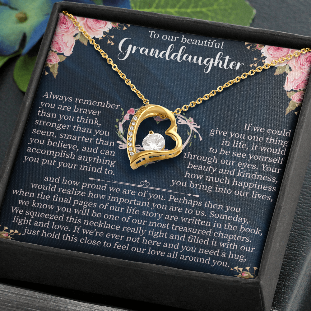 To My Beautiful Daughter Forever Love Necklace, Soul Daughter Gift, Bonus Daughter Jewelry, Stepdaughter Gift from Stepmom, Unconditional Love Gift