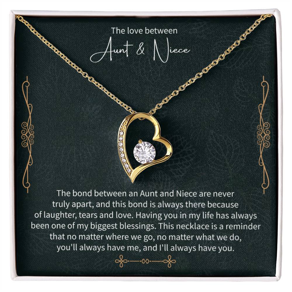 Aunt and Niece Necklace – Meaningful Gift from Aunt, Special Niece Jewelry, Heartfelt Auntie to Niece Gift - Beauty Belliss