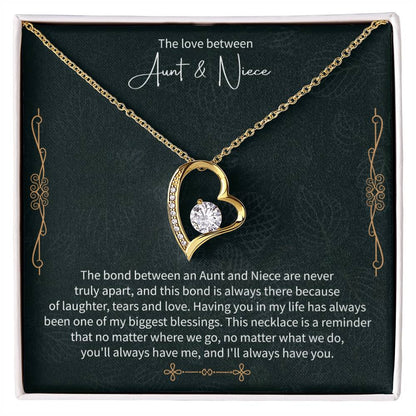 Aunt and Niece Necklace – Meaningful Gift from Aunt, Special Niece Jewelry, Heartfelt Auntie to Niece Gift - Beauty Belliss