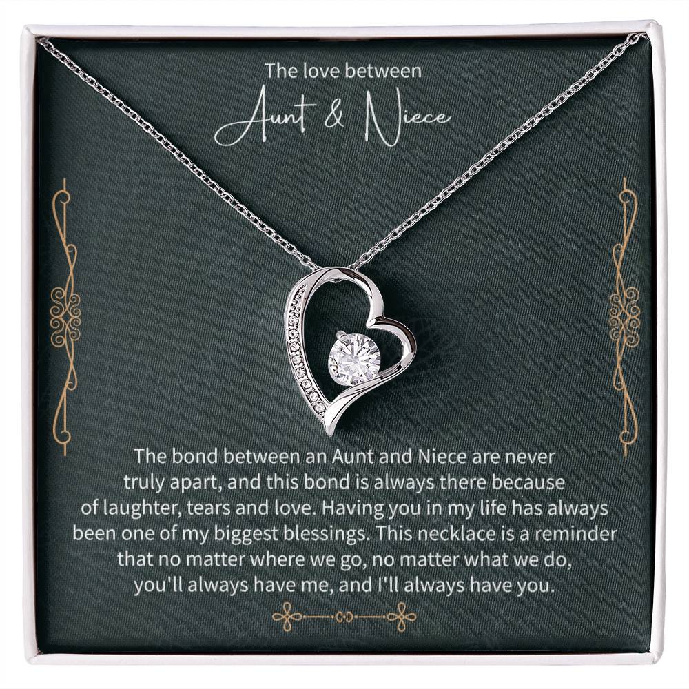 Aunt and Niece Necklace – Meaningful Gift from Aunt, Special Niece Jewelry, Heartfelt Auntie to Niece Gift - Beauty Belliss