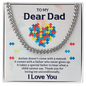 Autism Dad Gift | Cuban Link Chain | Father's Day Gift | Tiny Puzzle Piece Necklace | Autism Awareness - Beauty Belliss