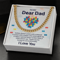 Autism Dad Gift | Cuban Link Chain | Father's Day Gift | Tiny Puzzle Piece Necklace | Autism Awareness - Beauty Belliss