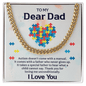 Autism Dad Gift | Cuban Link Chain | Father's Day Gift | Tiny Puzzle Piece Necklace | Autism Awareness - Beauty Belliss