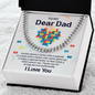 Autism Dad Gift | Cuban Link Chain | Father's Day Gift | Tiny Puzzle Piece Necklace | Autism Awareness - Beauty Belliss