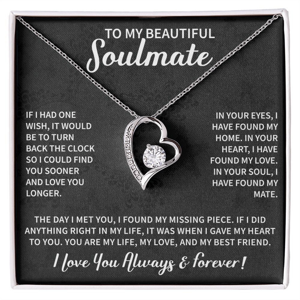 soulmate necklace gift expressing deep love for a beautiful wife or future wife