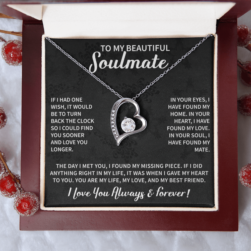 Beautiful Soulmate Necklace To My Beautiful Wife - My Future Wife Gift Soulmate Jewelry Forever Love Necklace - Beauty Belliss