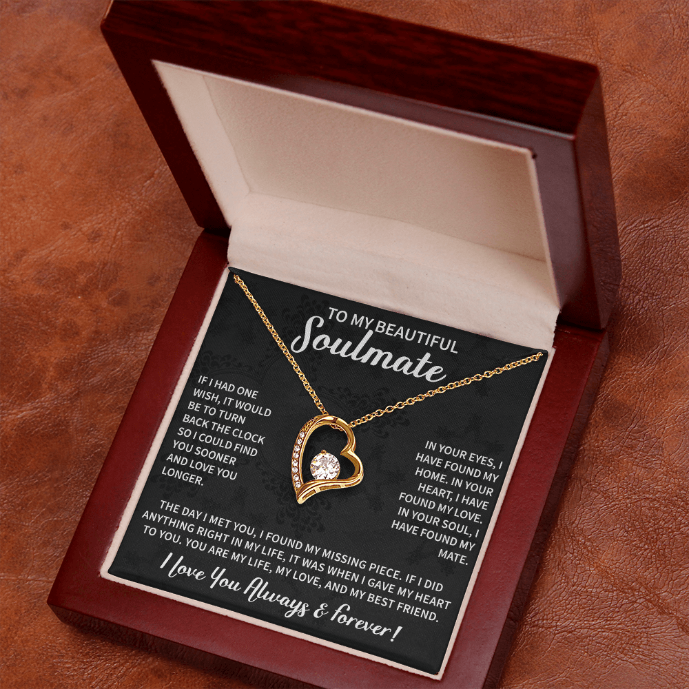 Beautiful Soulmate Necklace To My Beautiful Wife - My Future Wife Gift Soulmate Jewelry Forever Love Necklace - Beauty Belliss
