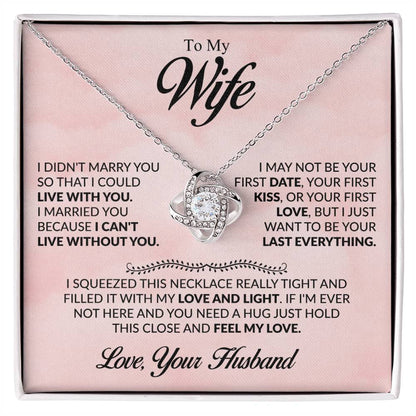 heartfelt love necklace presented as a symbol of devotion to a beloved wife