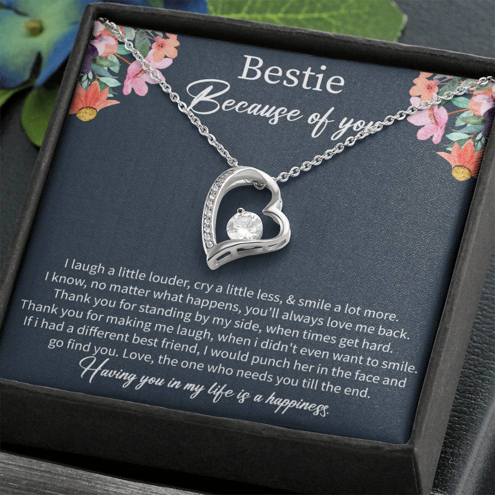 Best Friend Birthday Necklace with Message Card – Long Distance Friendship Gift for Women - Beauty Belliss