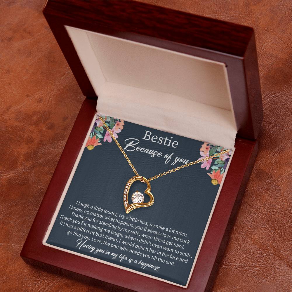 Best Friend Birthday Necklace with Message Card – Long Distance Friendship Gift for Women - Beauty Belliss