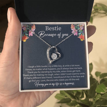 Best Friend Birthday Necklace with Message Card – Long Distance Friendship Gift for Women - Beauty Belliss