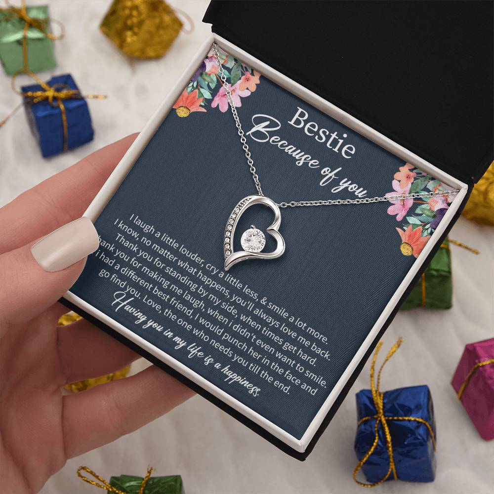 Best Friend Birthday Necklace with Message Card – Long Distance Friendship Gift for Women - Beauty Belliss