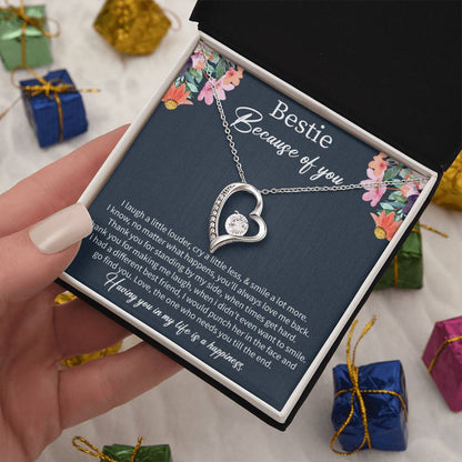 Best Friend Birthday Necklace with Message Card – Long Distance Friendship Gift for Women - Beauty Belliss