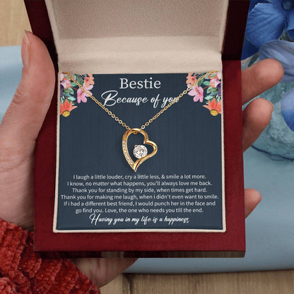Best Friend Birthday Necklace with Message Card – Long Distance Friendship Gift for Women - Beauty Belliss