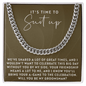 cuban link chain necklace gift asking “Will You Be My Best Man?” for wedding proposal